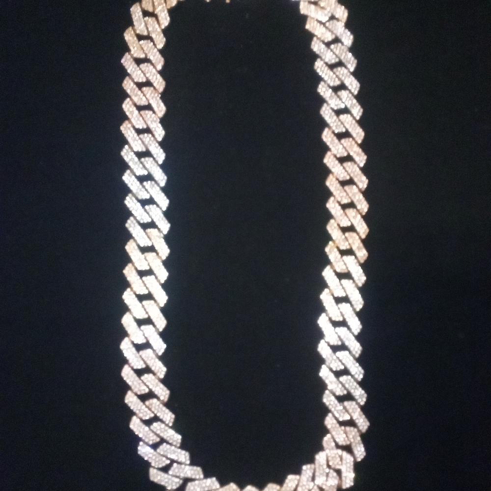 Men's Dazzling Silver Chain Necklace - Picture 3 of 3